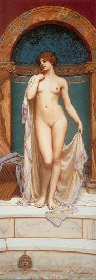 John William Godward Venus at the Bath Spain oil painting art